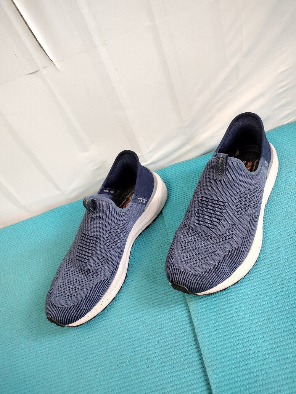 Skechers Men's Slip Ins Air Cooled Hands Free Casual Sneakers Shoes Blue  12